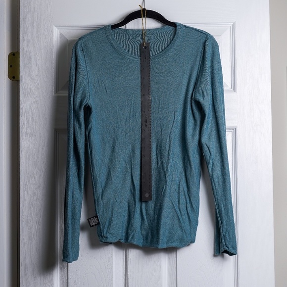 Teal Crewneck Sweater Lightweight - Picture 5 of 5